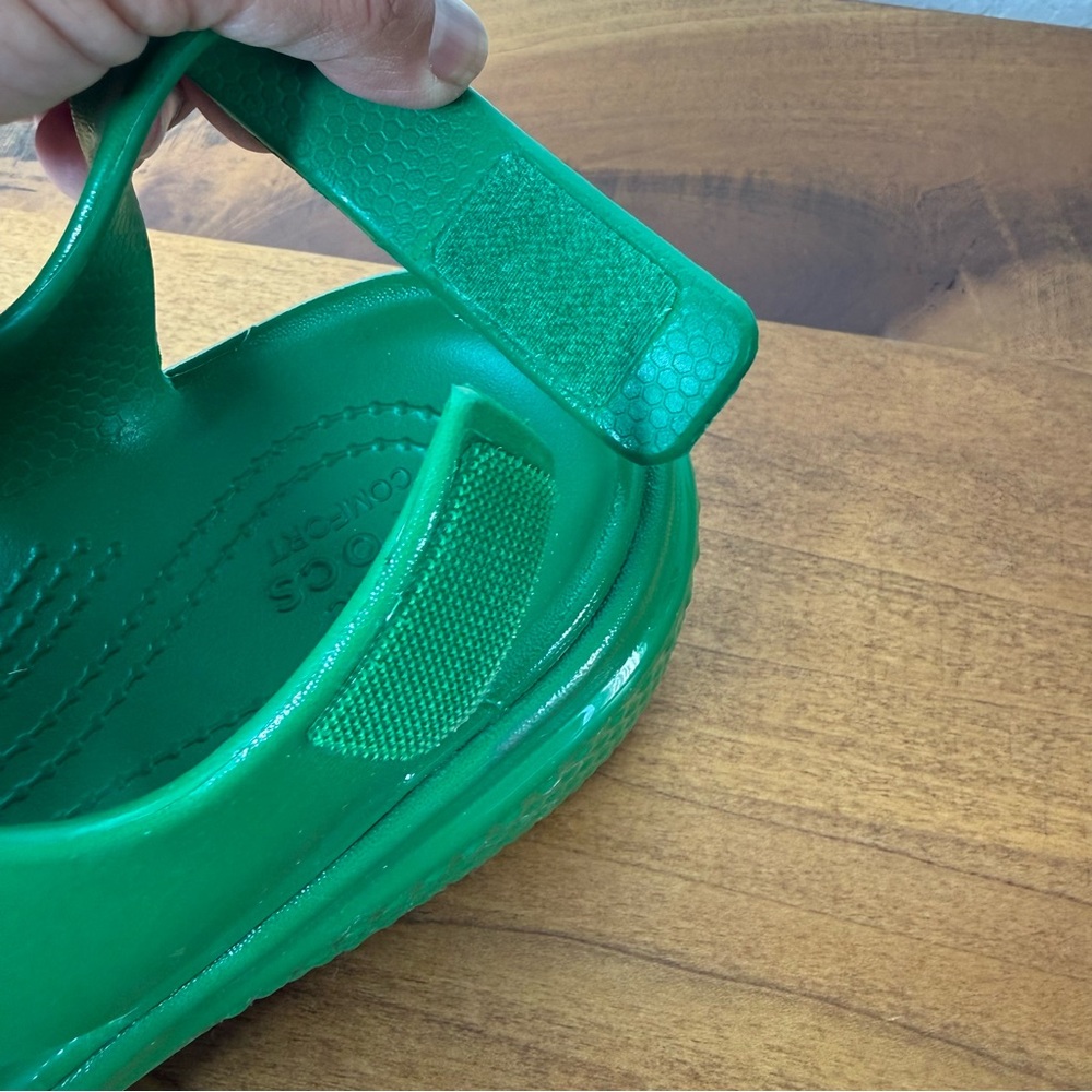 Crocs Stomp Fisherman High Shine Sandals Green Ivy Size US M4 | W6 #Patrick Day - Picture 10 of 11